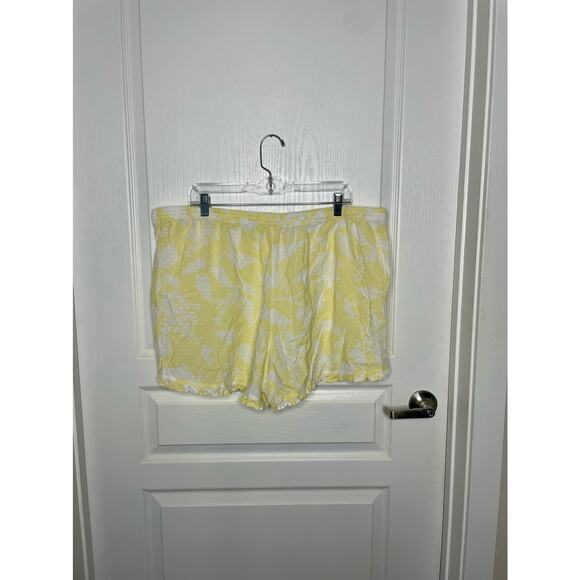 Haven Well Within True Cotton Floral Embroidered Dot Shorts Yellow XXL - Picture 4 of 10